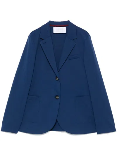 HARRIS WHARF LONDON BLUE SINGLE-BREASTED BLAZER