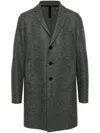 Harris Wharf London Boiled-wool Coat In Grey