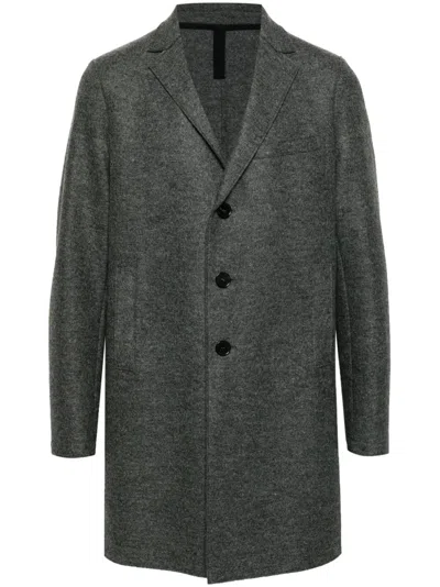 Harris Wharf London Boiled-wool Coat In Grey