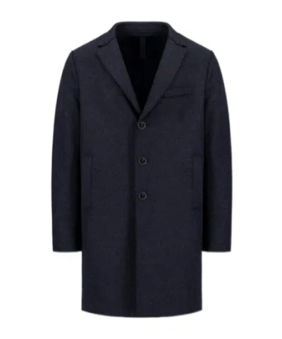 Harris Wharf London Boxy Coat Jacquard In Blue