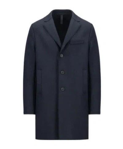 Harris Wharf London Boxy Coat Pressed Wool In Black