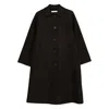 Harris Wharf London Balmacaan Button-front Raglan-sleeve Coat In Black