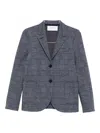 Harris Wharf London Button Check Blazer In Blue