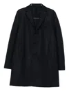 Harris Wharf London Button Coat In Blue