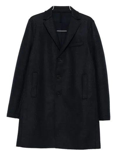 Harris Wharf London Button Coat In Blue