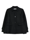 Harris Wharf London Button-fastening Flap-pocket Jacket In Black