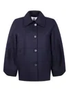 Harris Wharf London Button-fastening Patch-pocket Jacket In Blue