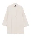 Harris Wharf London Wool High Neck Coat With Side Pockets In Multi