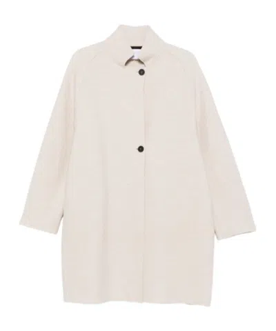 HARRIS WHARF LONDON BUTTON-FASTENING VIRGIN-WOOL COAT
