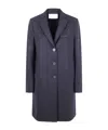Harris Wharf London Button-fastening Wool Coat In Blue