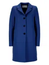 Harris Wharf London Button-fastening Wool Coat In Blue