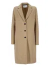 Harris Wharf London Button-fastening Wool Coat In Neutral