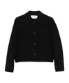Harris Wharf London Button-front Collared Jacket In Black