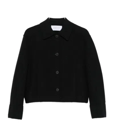 HARRIS WHARF LONDON BUTTON-FRONT COLLARED JACKET