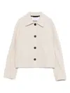 Harris Wharf London Button-front Cropped Jacket In Neutral