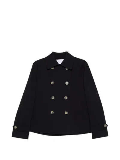 Harris Wharf London Button-up Double-breasted Jacket In Blue