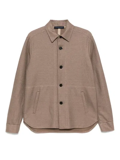 Harris Wharf London Hemdjacke Mit Knopfleiste In Braun