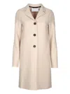 Harris Wharf London Women Button Up Boxy Coat Pressed Wool In Neutral