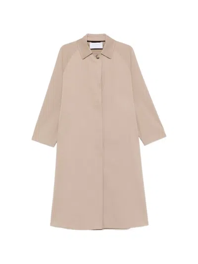 Harris Wharf London Buttoned Coat In Neutral