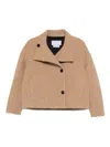 Harris Wharf London Buttoned Fleece Jacket In Neutral