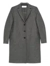 Harris Wharf London Buttoned Single-breasted Coat In Gray