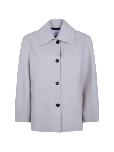 Harris Wharf London Button-fastening Wool Jacket In Gray