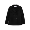 Harris Wharf London Double-breasted Jacket In Black
