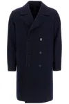 Harris Wharf London Blue Wool Double-breasted Coat