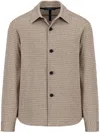 Harris Wharf London Checked Shirt Jacket In Neutrals