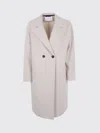Harris Wharf London Women Dropped Shoulder Double Breasted Coat Presse In Neutral