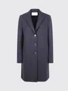 Harris Wharf London Button-fastening Wool Coat In Blue