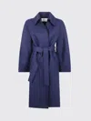 Harris Wharf London Women Puff Sleeves Coat Pressed Wool In Blue