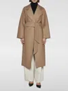 Harris Wharf London Camel Coat With Belt In Braun
