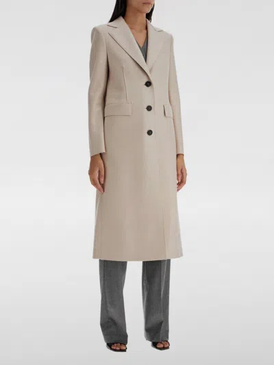 Harris Wharf London Single Breasted Coat In Pressed Wool In Braun