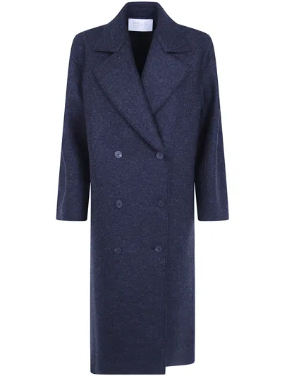Harris Wharf London Coat Long Double Breasted "oversized" In Gray