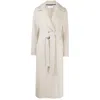 Harris Wharf London Belted Wool Coat In Multicolor
