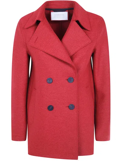 Harris Wharf London Coat Peacoat "ag2211mlk" In Red