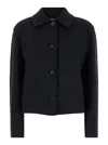 Harris Wharf London Black Jacket With Classic Collar In Black