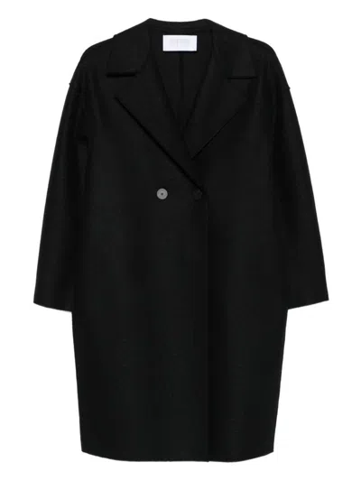 HARRIS WHARF LONDON HARRIS WHARF LONDON BLACK WOOL DOUBLE-BREASTED COAT