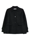 Harris Wharf London Button-fastening Flap-pocket Jacket In Black