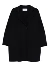 Harris Wharf London Wool Fabric Long Sleeves Coats With Notched Lapels In Black
