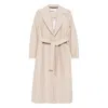 Harris Wharf London Belted Notched-lapels Coat In Brown