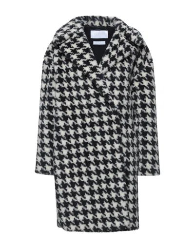 Harris Wharf London Coats In Dark Blue