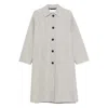 Harris Wharf London Balmacaan Raglan-sleeve Button Coat In Gray
