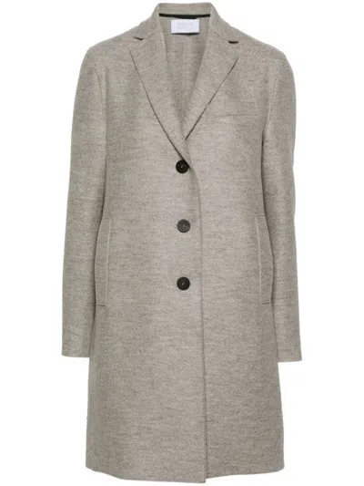 Harris Wharf London Virgin Wool Coat In Grey