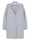 Harris Wharf London Coccon Coat In Gray
