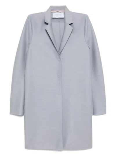 Harris Wharf London Coccon Coat In Gray