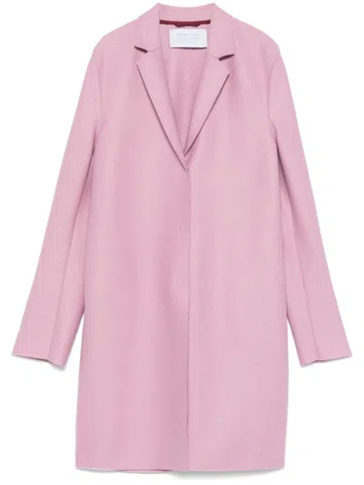 Harris Wharf London Cocoon Coat In 粉色