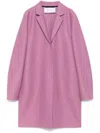 Harris Wharf London Cocoon Coat In Purple