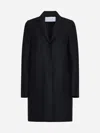 Harris Wharf London Black Cocoon Coat In Black